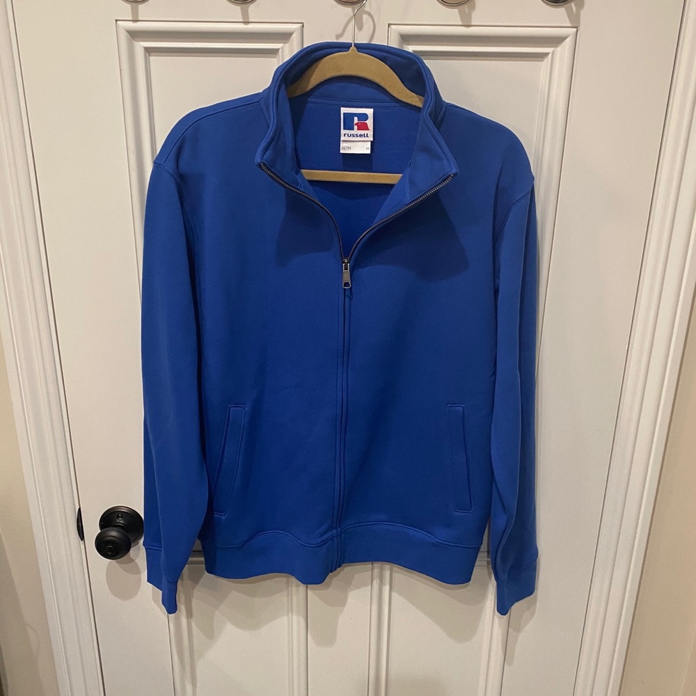 Men’s Royal Blue Full Zip Sweatshirt Jacket.